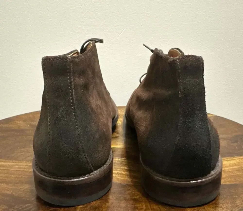 Johnston & Murphy Brown Suede Moc-Toe Chukka Boots Men's Size 10M B2